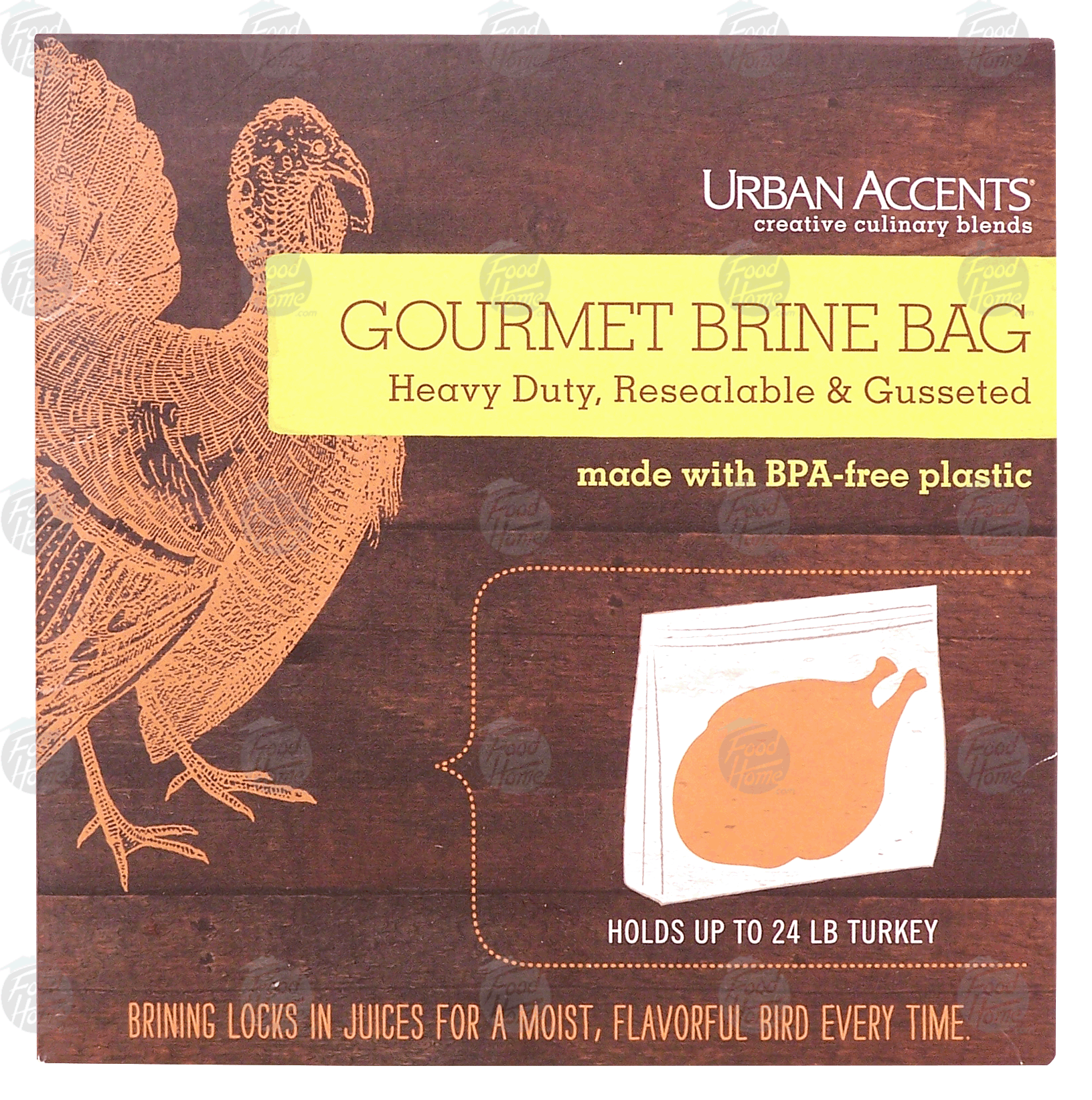 Urban Accents  gourmet brine bag, heavy duty, resealable & gusseted, made with bpa-free plastic Full-Size Picture